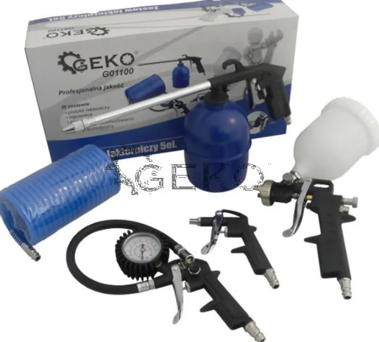 GEKO ZESTAW NARZĘDZI PNEUMATYCZNYCH 5 elem.