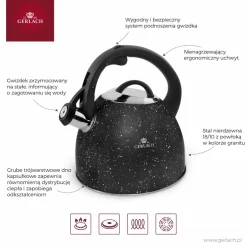 GERLACH CZAJNIK 2,8L MAT GRANITEX
