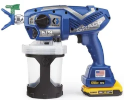 GRACO PISTOLET DO MALOWANIA ULTRA AIRLES ( 2 x AKU. 2AH DEWALT+ ŁAD. ) + TORBA