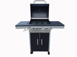 GRILL GAZOWY ( NEBRASKA ) 3+1 ŻELIWNY RUSZT SZAFKA NA BUTLĘ 11KG REDUKTOR