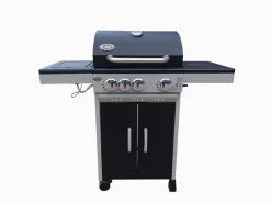 GRILL GAZOWY 3+1 PALNIKI RUSZT ŻELIWNY