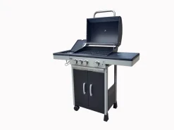GRILL GAZOWY 3+1 PALNIKI RUSZT ŻELIWNY