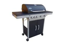 GRILL GAZOWY DEKRAFT (NEVADA) 4+1 (11,2+ 2,5 kW) - RUSZT ŻELIWNY+POKROWIEC