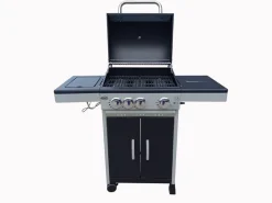 GRILL GAZOWY "NEBRASKA" DEKRAFT 3+1 PALNIKI RUSZT ŻELIWNY + POKROWIEC + REDUKTOR WĄŻ