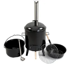 Grill Kociołek Myśliwski Z Paleniskiem Garnek 14l