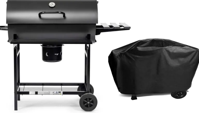 Grill Węglowy Activa Mastercook Beczka Ruszt Żeliwny 71x35cm 11260