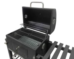 GRILL WĘGLOWY ANGULAR RUSZT ŻELIWNY + POKROWIEC