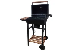 GRILL WĘGLOWY DEKRAFT BECZKA Z RUSZTEM ŻELIWNYM, DREWNO,KOMIN