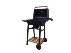 GRILL WĘGLOWY DEKRAFT BECZKA Z RUSZTEM ŻELIWNYM, DREWNO,KOMIN