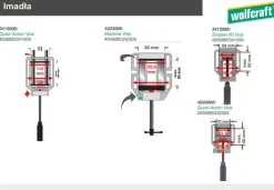 Imadło maszynowe 80 x 80 mm Wolfcraft