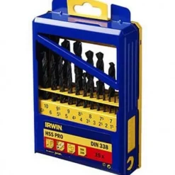 IRWIN WIERTŁO METAL HSS DIN-338 KOMPLET 19szt. 1,0 - 10,0 mm co 0,5 mm