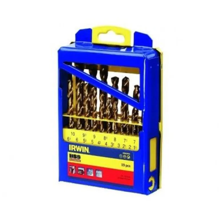 IRWIN WIERTŁO METAL TYTAN KPL.19szt. 1,0 10,0mm co 0,5mm