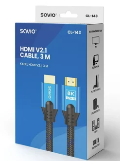 Kabel HDMI 2.1 v 2.1 premium 4K 8K 120hz ULTRA HIGH SPEED 3m