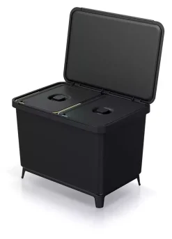 KEDEN KOSZ NA ŚMIECI SYSTEMA 2x23L - CZARNY RECYKLING