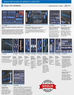 KING TONY WÓZEK WARSZTATOWY 8 SZUFLAD 320 SZARY