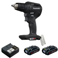 Kompaktowa i lekka wiertarko-wkrętarka 18 V Panasonic EY1DD1J18D, w zestawie ładowarka + 2 x aku 18 V / 5,0 Ah
