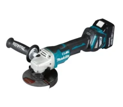 MAKITA SZLIFIERKA KĄTOWA 18V 125mm 2 x 5,0Ah LI-ION REG.OBR. BLDC WALIZKA MAKPAC DGA517RTJ