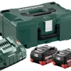 METABO ZESTAW AKUMULATORÓW 2 x 5.5Ah LIHD + ŁADOWARKA ASC 30-36 V + WALIZKA METALOC