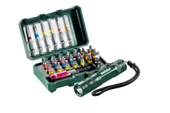 METABO ZESTAW KONCÓWEK 29cz. + LATARKA