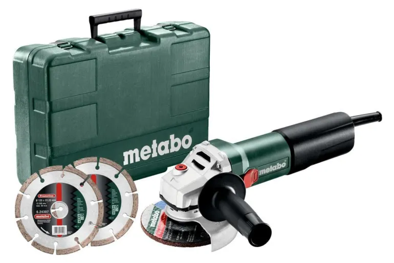 METABO.SZLIFIERKA KĄT.125 /WEQ 1400-125 +2 TARCZE DIAMENTOWE WALIZKA