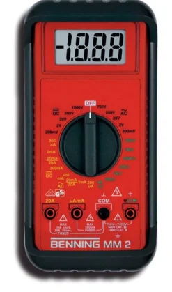 Miernik uniwersalny BENNING MM 2, cyfrowy z akcesoriami