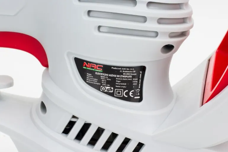 NAC NOŻYCE DO ŻYWOPŁOTU ELEKTRYCZNE 450W 45cm 16mm HE45-CH