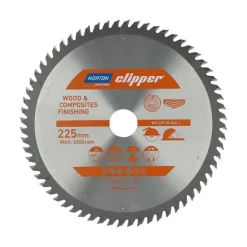 NORTON PIŁA TARCZOWA 225mm x 30mm x 64z DREWNO I KOMPOZYTY ATB (2,6 / 1,6)