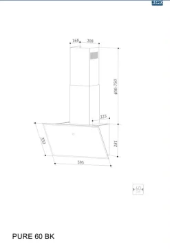 OKAP BERG PURE 60 CM BLACK CENA PROMOCYJNA !!!