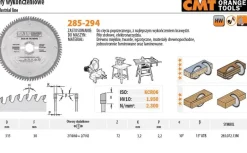 PIŁA DO CIĘCIA POPRZECZNEGO, OBRÓBKA WYKAŃCZAJĄCA D=315 F=30 Z=72N K=3,2/2,2