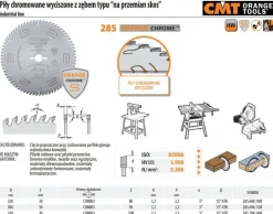 PIŁA UNIWERSALNA CHROMOWANA HM D=300 F=30 Z=96 K=3,2/2,2