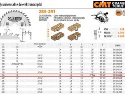 PIŁA UNIWERSALNA, DO CIĘCIA WZDŁUŻNEGO I POPRZECZNEGO HM 216x30x2,8/1,8 Z=48