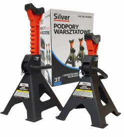 PODSTAWKI 2 szt. 3 TONY /SILVER Z BLOKADĄ I GUMOWĄ NAKŁADKĄ