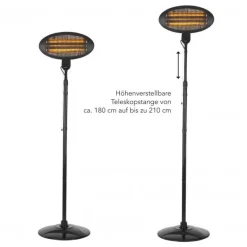 PROMIENNIK GRZEWCZY NA STOJAKU MAXXMEE CZARNY - 05100