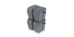 PROSPERPLAST KOSZE DO SEGRGACJI ŚMIECI KAMIENNY SZARY 4x25L SORTIBOX