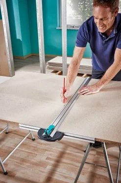 Prowadnica do płyt z karton-gipsu Wolfcraft - T z docinakiem równoległym