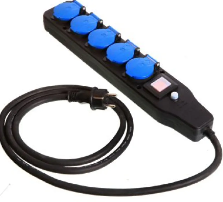 PRZEDŁUŻACZ NEOPREN 5 MB 5 GNIAZD