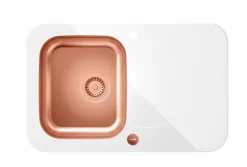 QUADRON Glen 211 HardQ komora stalowa PVD miedziana z białym blatem szklanym