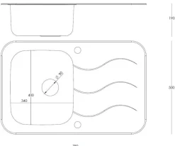 QUADRON Glen 211 HardQ komora stalowa z białym blatem szklanym