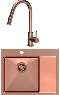 QUADRON RUSSEL 116 MIEDZIANY HB7911PVDBSC1 + STEINER JULIA PVD miedziany 3673503PVDC1