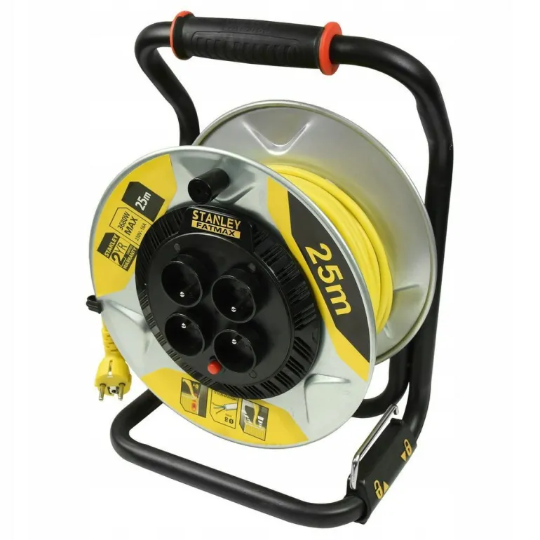 STANLEY PRZEDŁUŻACZ BĘBNOWY 25m 3x1,5mm 16A IP20