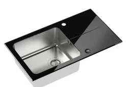 STEINER Hugh 111 komora stalowa z czarnym blatem szklanym