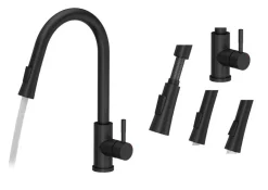 STEINER JULIA CZARNY MAT 3673500BLM + STEINER KEIRA CZARNY DOZOWNIK DO PŁYNU