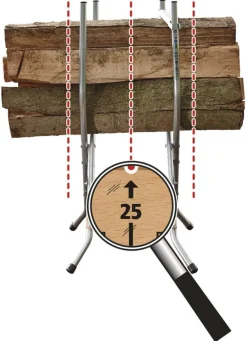 Stojak do cięcia drewna Wolfcraft - mały