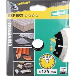 Tarcza diamentowa 125 do cięcia PRO Laser Universal, wolfcraft