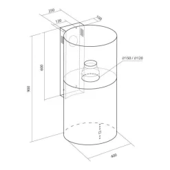 Toflesz OK-4 BALTIC NAŚCIENNY  CZARNY 40 CM MOCNIEJSZA TURBINA