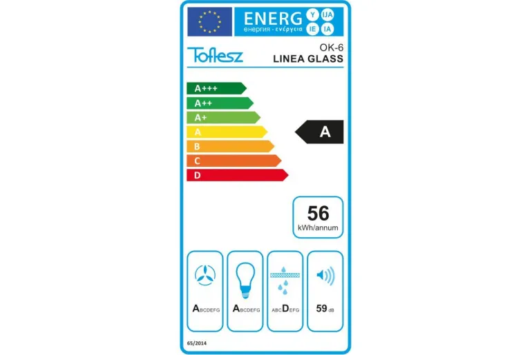 Toflesz OK-6 Linea Glass biały 60
