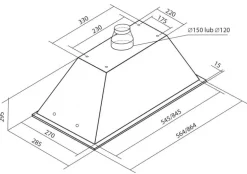 Toflesz OK-6 Linea Glass Czarny 60 Listwa LED 850 m3