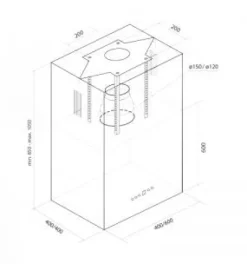 Toflesz OK-4 SANDY ISLAND 40 cm 850 m3/h CZARNY MAT