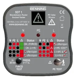 Urządzenie do kontroli gniazd  SDT1 Benning