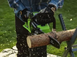 40V pilarka łańcuchowa 40 cm Greenworks GD40CS18K2X zestaw ładowarka + 2x aku 2Ah